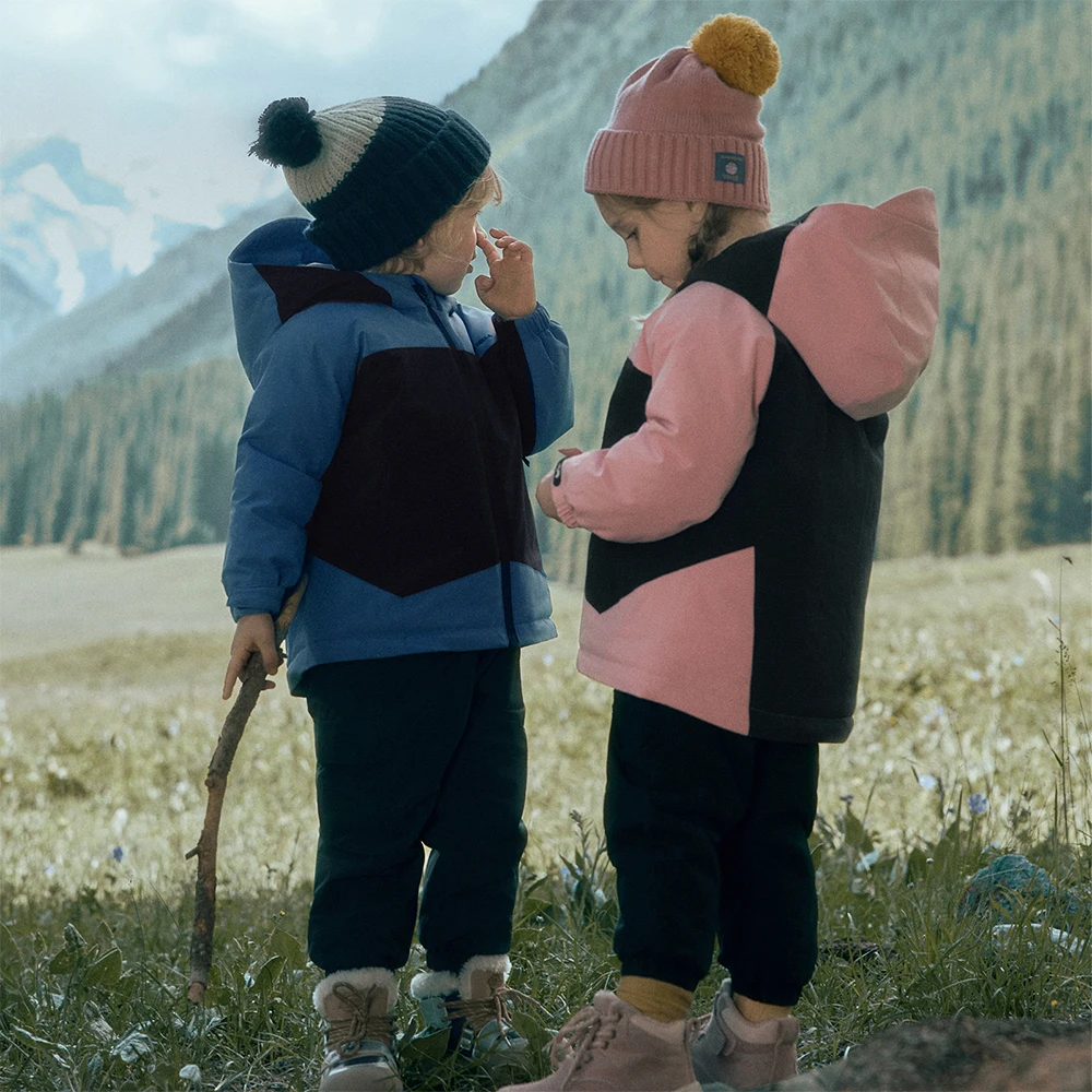 ديف بيلا الأطفال أسفل سترة الشتاء الفتيان الفتيات سميكة الدافئة الأبيض بطة أسفل معطف الاطفال العصرية نزهة مقنعين أعلى DB4253221 #3