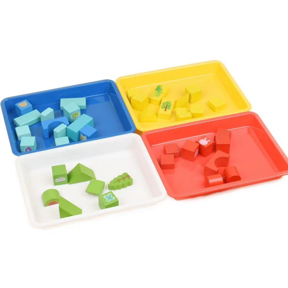 

5pcs Thickened Fruit Tray Plastic Trays for Art Crafts Classroom Activities Stackable PP Material Easy Clean