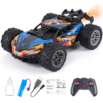 2.4G Remote Control Cars Alloy RC Car Electric Led Lights 4WD Stunt Climbing Cars with Spray Toys for Boys Children Gift