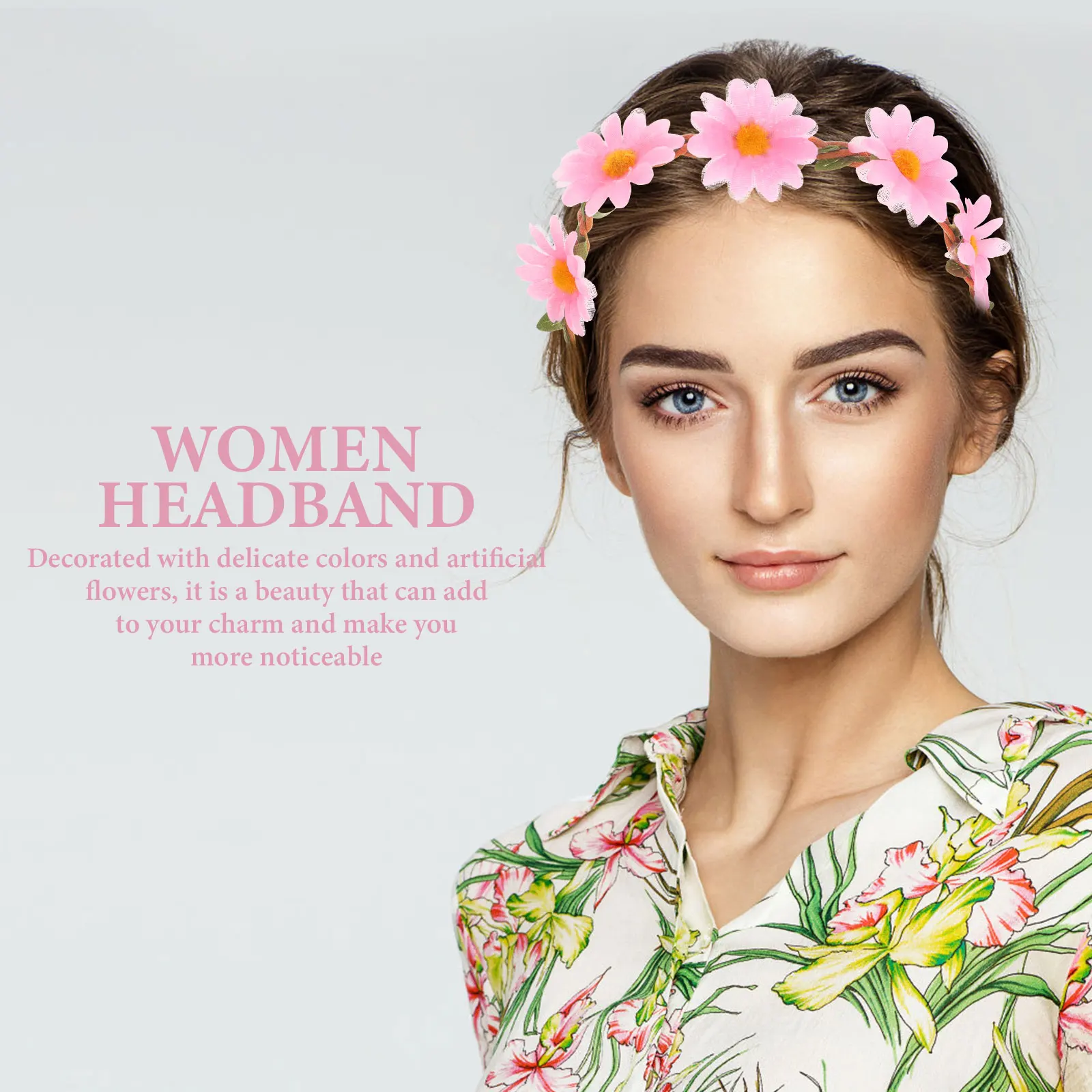 

10 Pcs Daisy Flower Headb s Vintage Hairb Women Bridal Wreath Floral Sunflower Hair Accessories for Wedding Festival