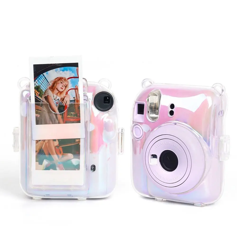 

with Photo Storage Instant Camera Case Photography Adjustable Shoulder Strap Protective Cover for Fujifilm Instax Mini 12