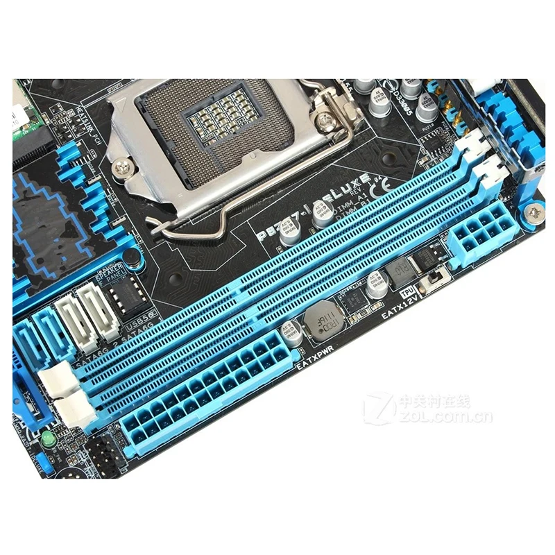 Usado para la placa base Intel Z77 P8Z77-I DELUXE Z77i original LGA 1155 DDR3 32GB USB2.0 USB3.0 SATA3 placa base de escritorio