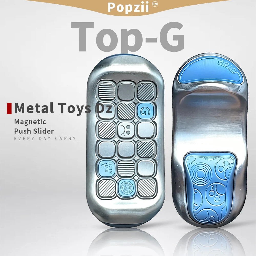 Metal Toys Dz Top G Titanium Blue Adult Mechanical Fidget Slider Fidgeting toy Office Stress Relief Gadgets Anxiety Toys
