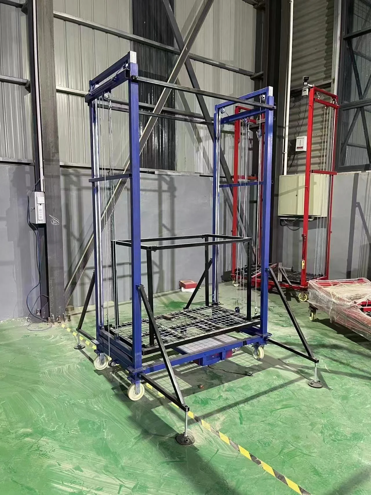 For 300kg 500kg New Fold Adjustable Portable Electric Scaffold 6m Lift Platform Safety Elevator Automatic Remote Control