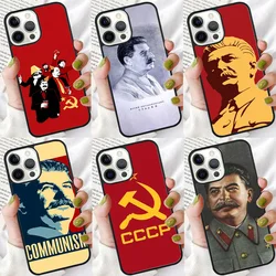 Russian Stalin Ussr Communism Phone Case For iPhone 17 Air 16 16e 15 14 plus 11 12 13 Pro max Bumper Shell Cover coque