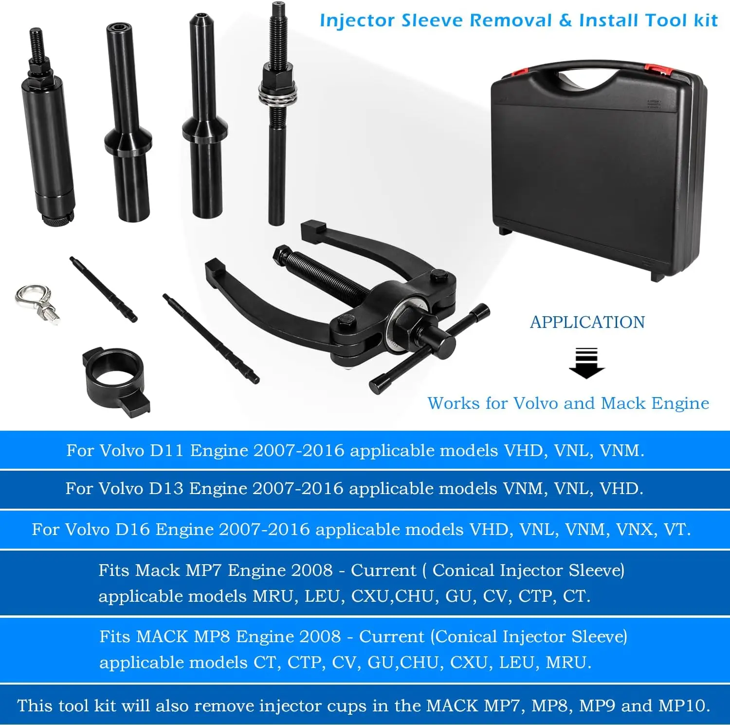 Injector Nozzle Cup Installation Tool Kit