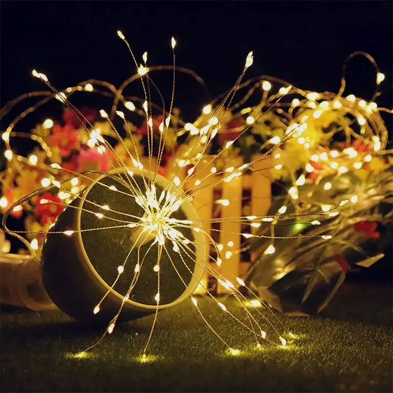 Copper Wire Fairy String Lights for Xmas Decor, Wedding, Landscape, Yard, Bouquet Shape