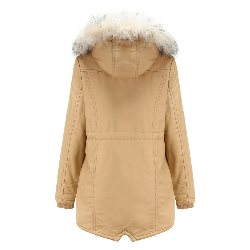 2024 Autumn/Winter fashion women's Wear on both sides padded coat women loose women's padded coat detachable hat with fleece coa