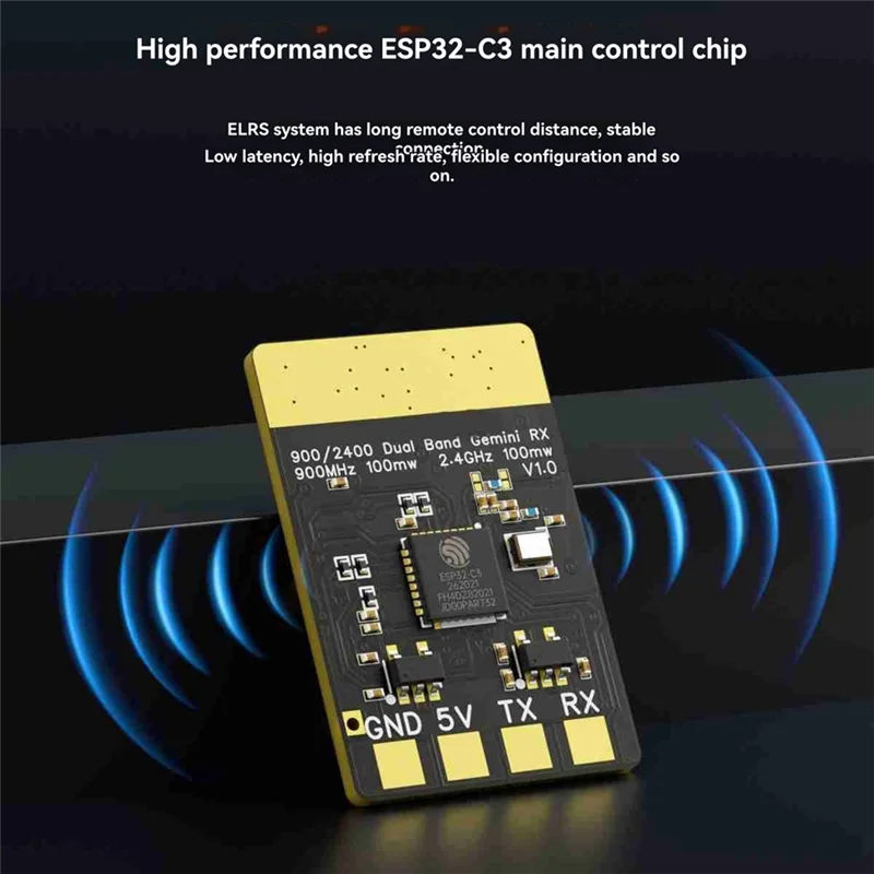 A32T-ELRS Receiver 915M/2.4G Dual-Band 100Mw Gemini Receiver RX Module ESP32-C3 Chip Forrc FPV Traversing Drones Parts