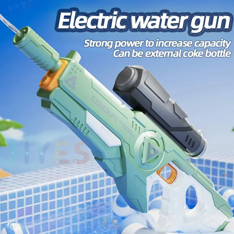 Summer New Electric Water Gun Outdoor Beach Full Automatic Shooting High Pressure Water Gun Toy Gifts For Kids Boys Girls Adults