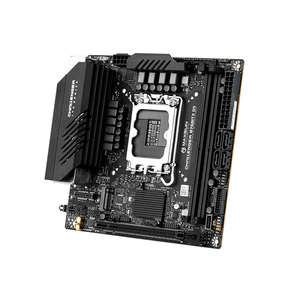 Maxsun-B760M ITX D5 Gaming Computer Motherboard, Desktop, DDR5, PCIE5.0, LGA1700, Intel 12th, 13th Core, 12400F, 13400F, 13600
