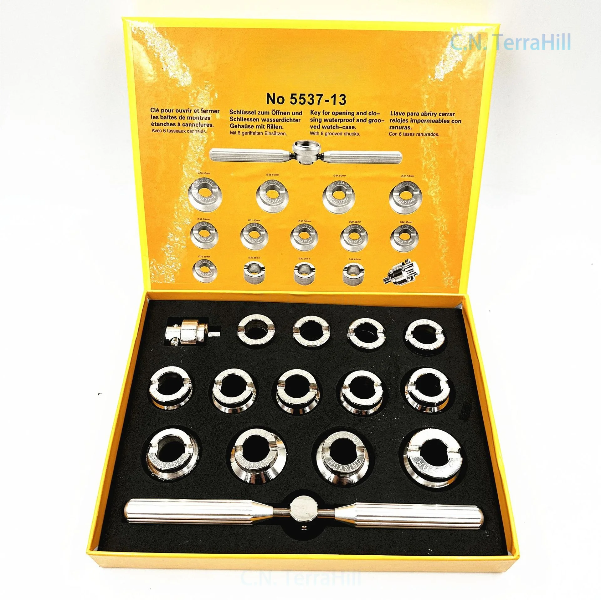 Watch Back Case Opener Tool Gear Edge Wrench Set Full Sizes for Watch Repair Compatible with Tudor