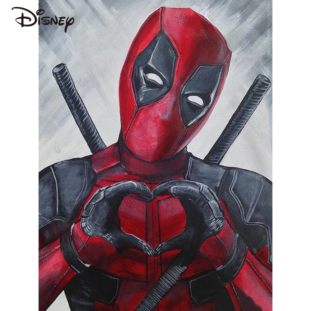 Disney Drawing By Numbers Deadpool Coloring Paint Kit For Adults Marvel Cartoon No Frame Anti Hero HandPainted DIY Gift