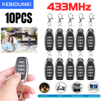 10PCS Wireless 433MHz RF Remote Control Learning Code EV1527 for Garage Door Gate Opener Home Automation Car Alarm With Battery