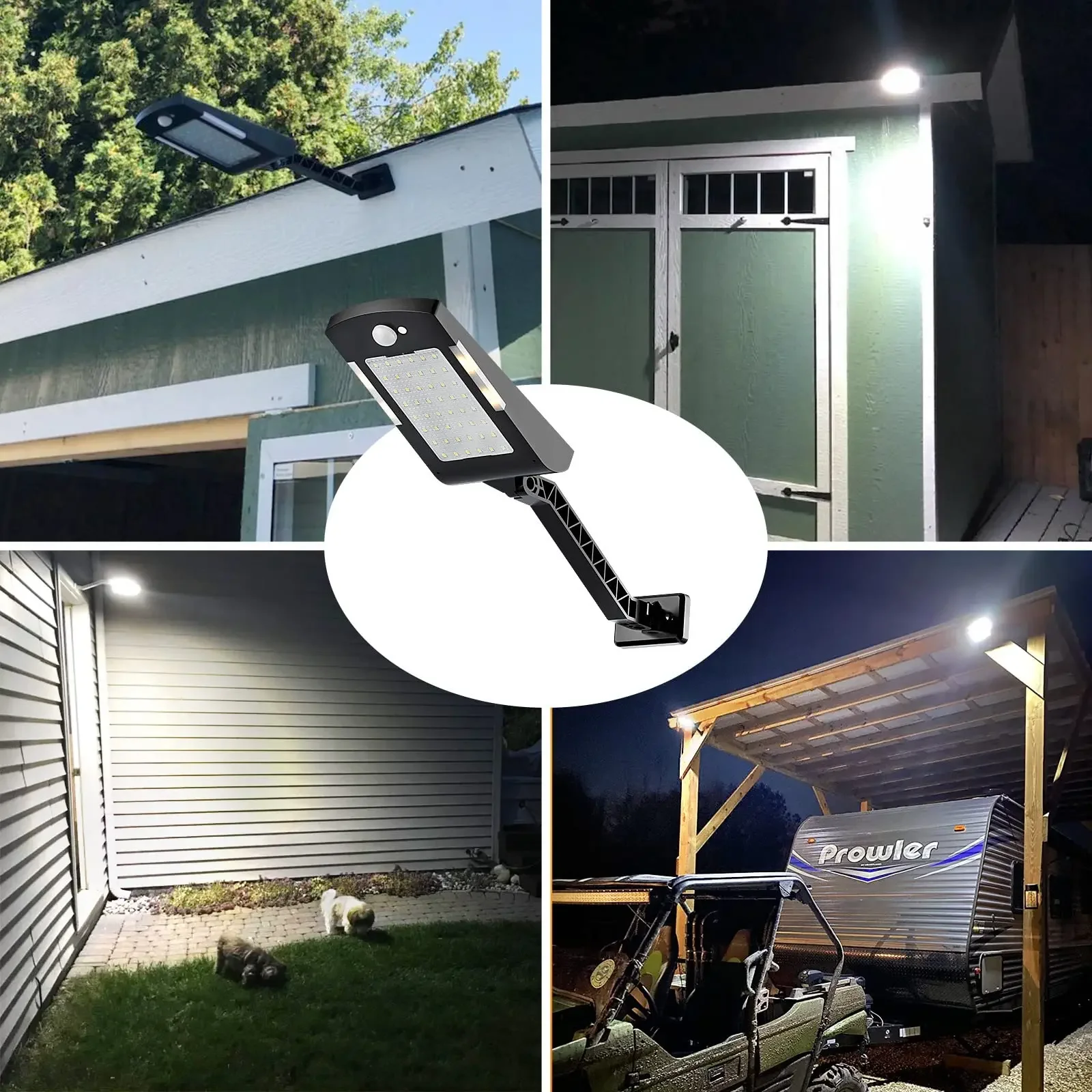 Solar Lights Outdoor 48 LEDs Solar Powered Motion Sensor Lamp Security 3 Mode Waterproof Solar Flood Light for Yard Fence Garden