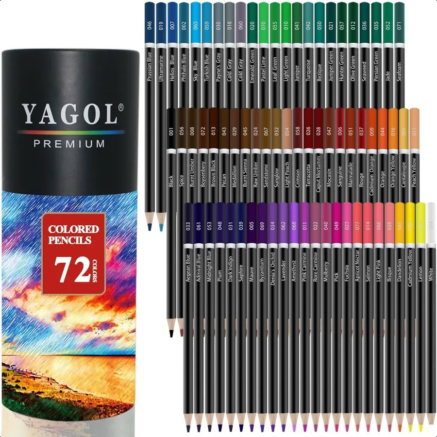 

Colored Pencils for Adult Coloring Books 72 Color Pencil Set Soft Core Color Pencils for Adult Coloring Book Coloring Pencils f