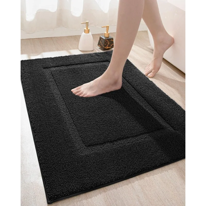 Bathroom Rug Mat 36x24, Super Absorbent Soft Mats, Washable Non-Slip Bathmat, Quick Dry Microfiber Rugs Carpet for Shower Floor