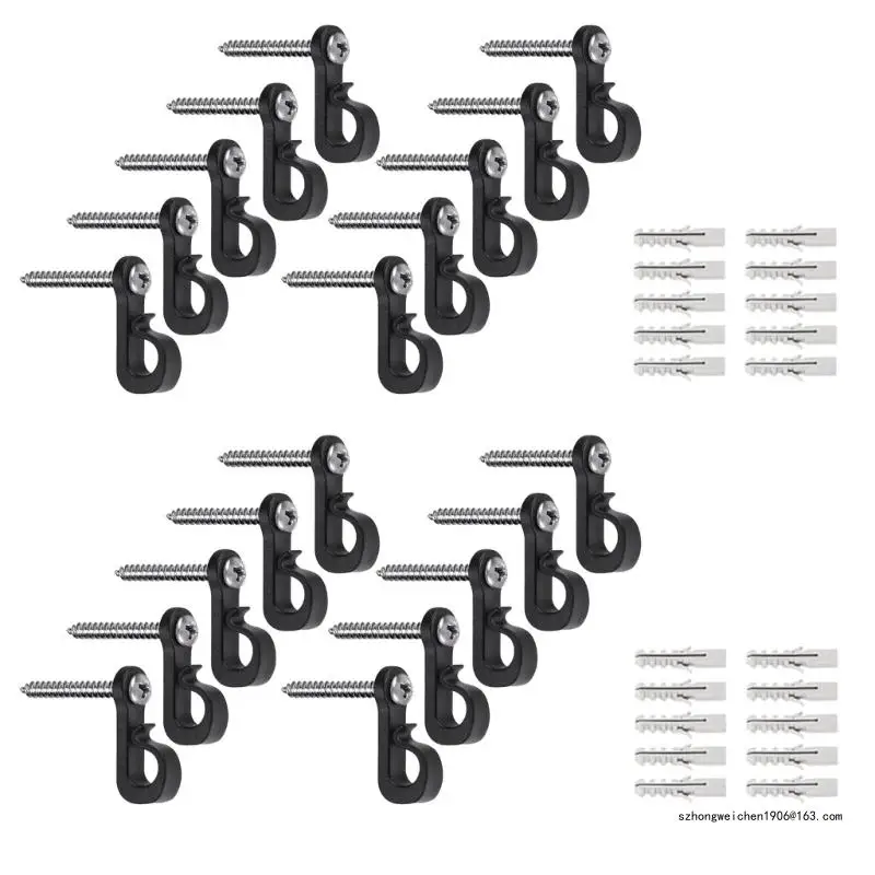 28GF 20pcs Q-Hanger Set Easy-to-Install Hooks for Hangings Christmas Lights Durable