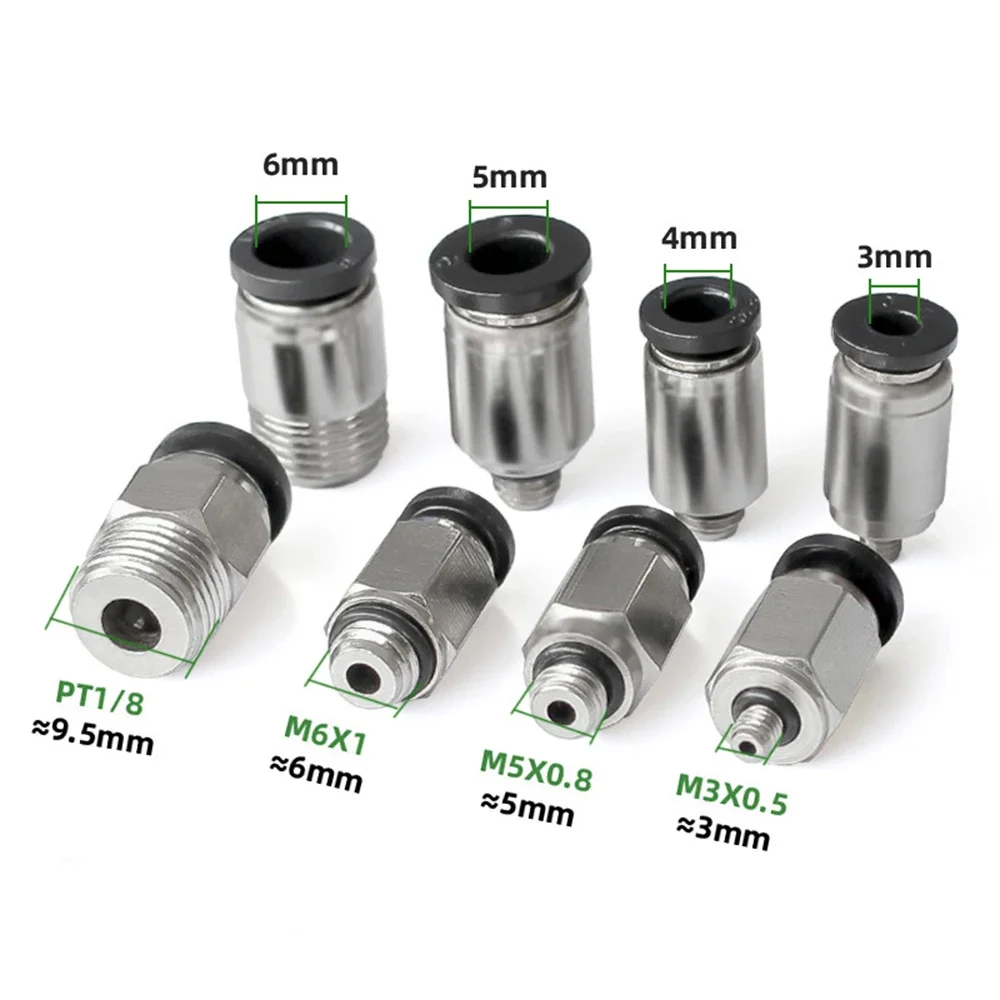 Pneumatic quick connector Mini-connector POC 3mm 4mm 5mm External thread M3 M4 M5 M6 M7 Round straight POC3-M3 POC4-M6 POC5-M5