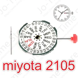 2105 Movement Miyota 2105 Standard Movement With Day-Date Display Japan Movement Spain And English 2105-20A