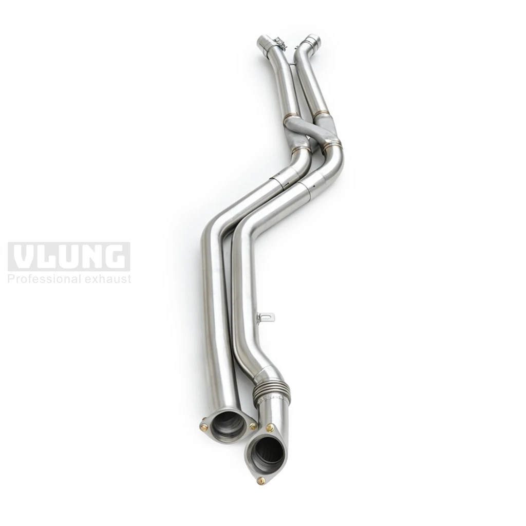 

3D printed Z-shaped tube VLUNG resonance middle pipe exhaust pipe suitable for BMW G80 G81 M3 G82 M4 S58 G87 M2 stainless steel