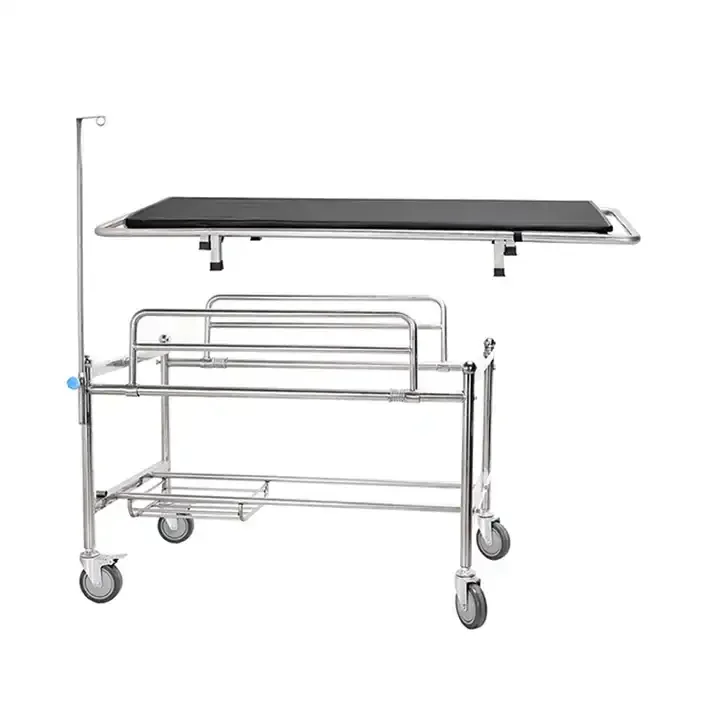 Ambulance Emergency Rescue Stretcher Bed with Wheels Hospital Trolley for Patient Transfer Medical Emergency Center