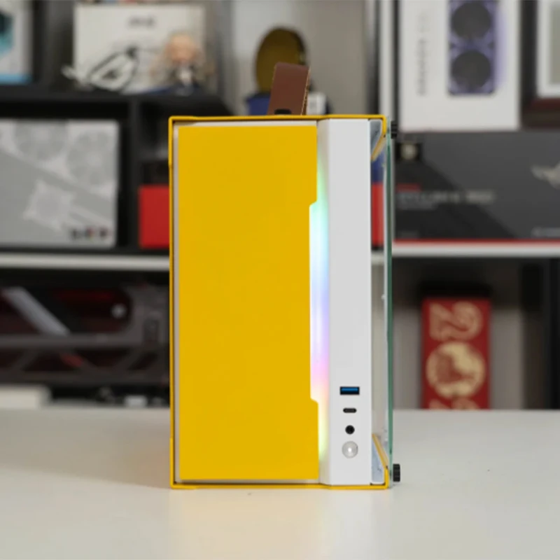 미니 게이밍 컴퓨터 호스트 ITX 휴대용 호스트 DDR4 RX6500 SFX 전원 공급 장치 멋진 외관 고성능 게이밍 오피스 데스크탑 호스트