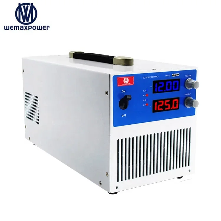 1500W switching mode adjustable 0-12v 125amp constant current 12VDC 125A variable voltage dc power supply