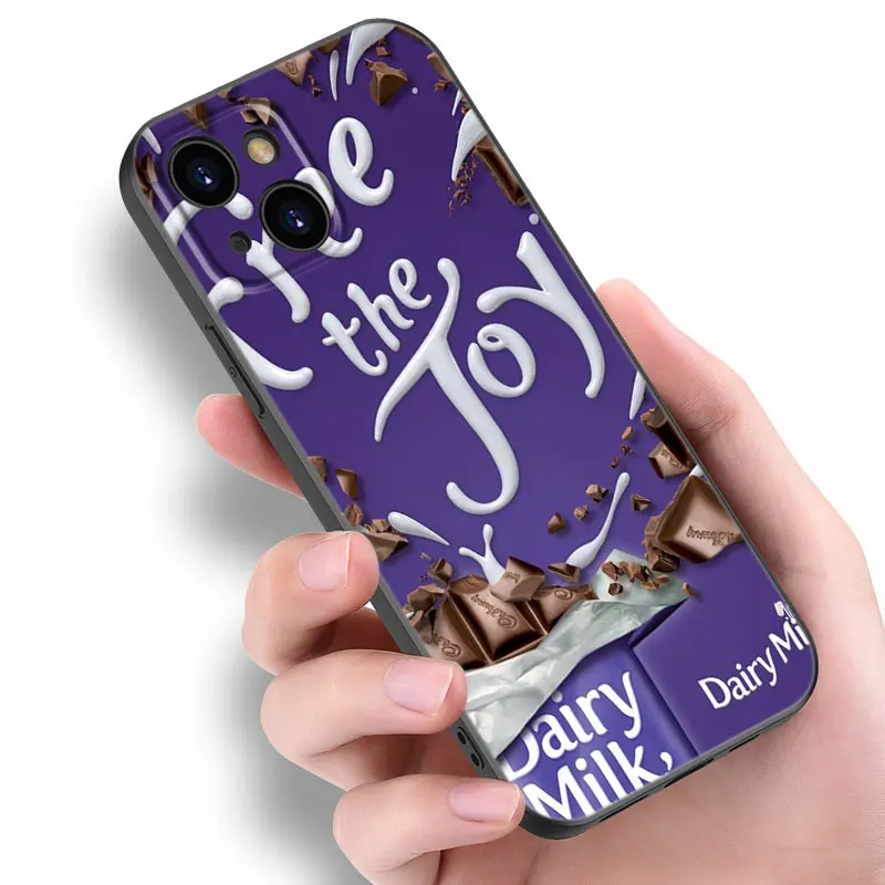 Chocolate Milka Phone Case For Apple iPhone 12 13 Mini 11 14 Pro XS Max 6S 6 7 8 Plus 5S X XR SE 2020 2022 Soft TPU Black Cover