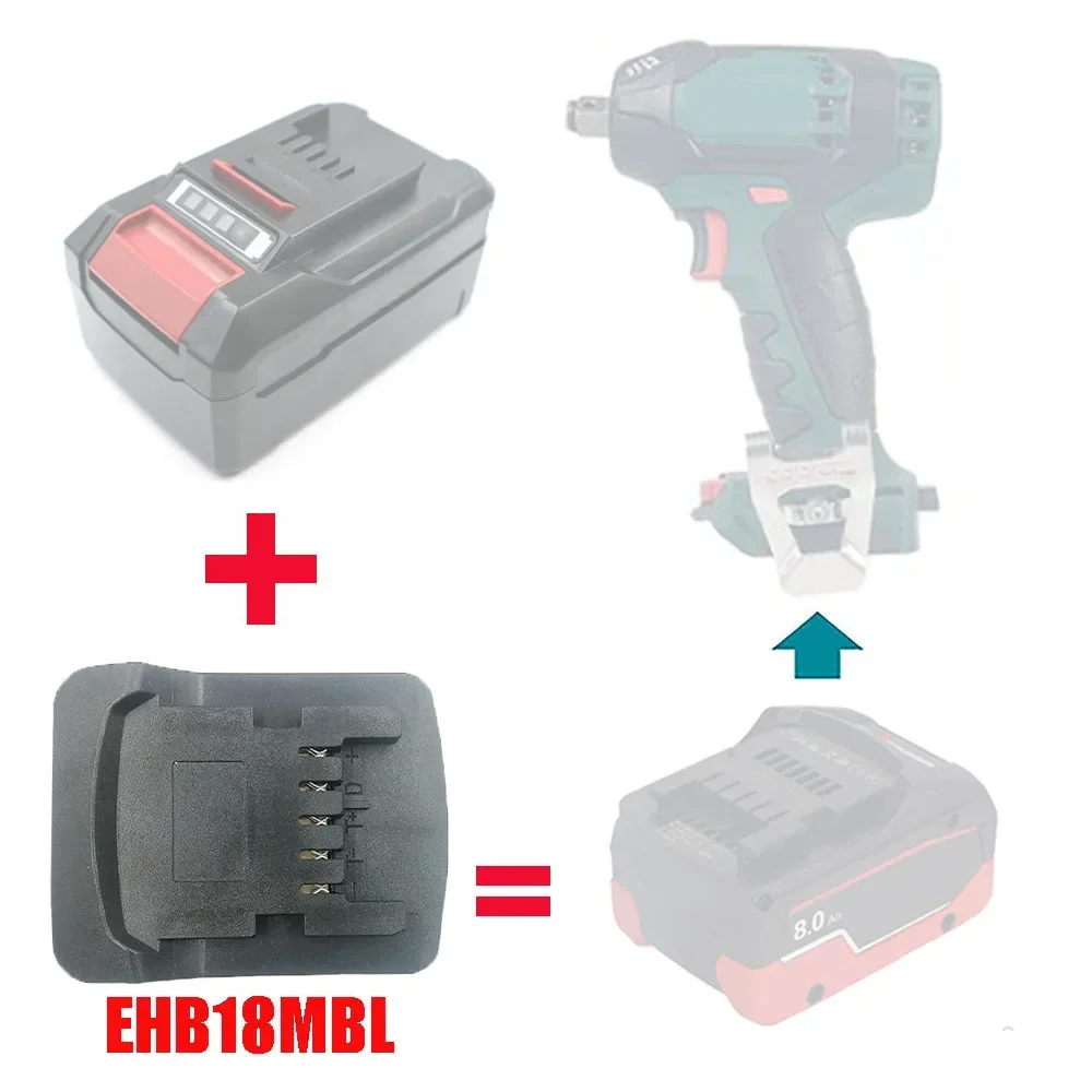 EHB18MBL Electric Power Tools Adapter use for Einhell 18V Li-ion Battery Converter on for Metabo 18V Lithium Machine Power Tools