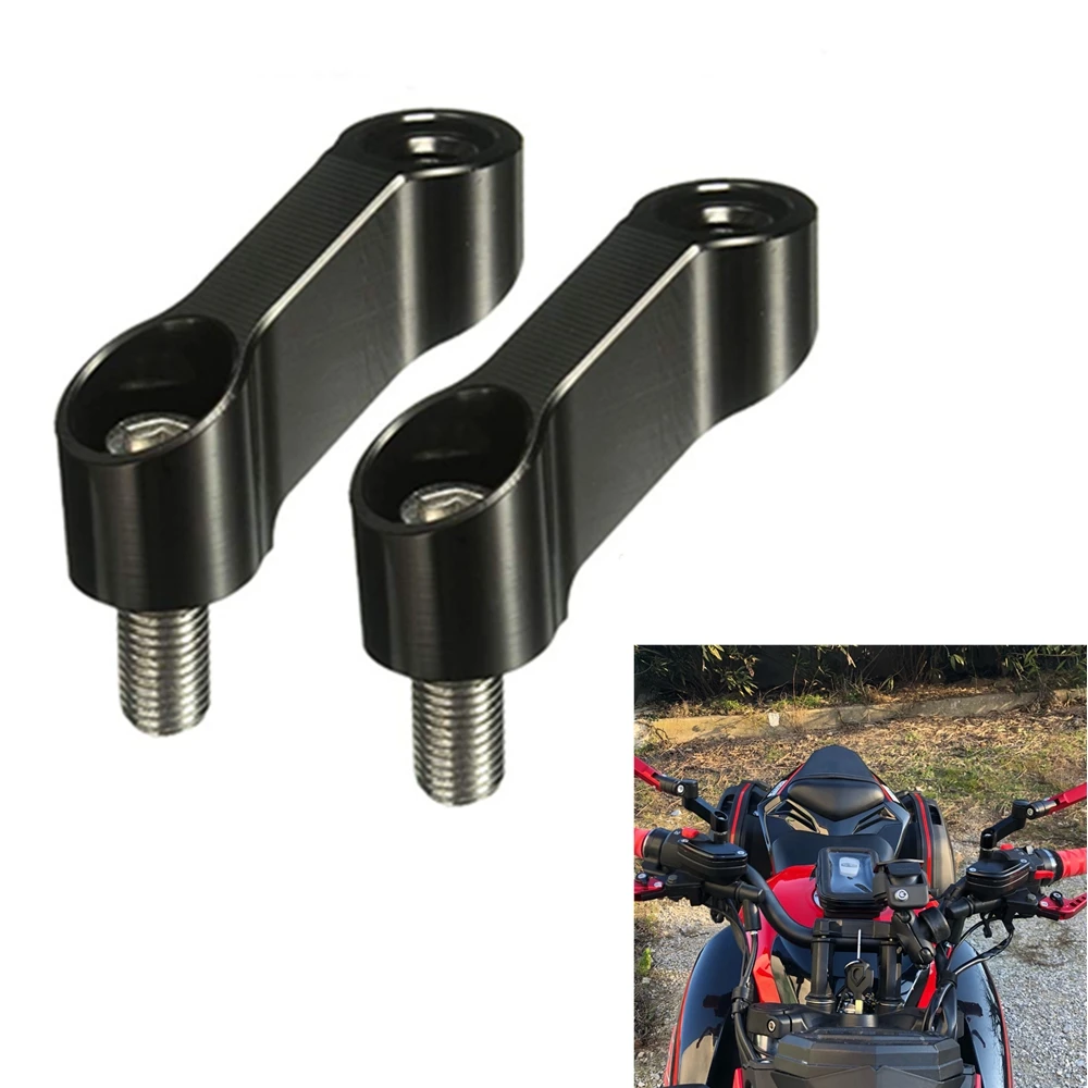 

Motorcycle Rearview Mirrors Extension Riser Extend Adapter Mirror Extender Adapters Riser Supplies Rear View Base Mirrors 8MM