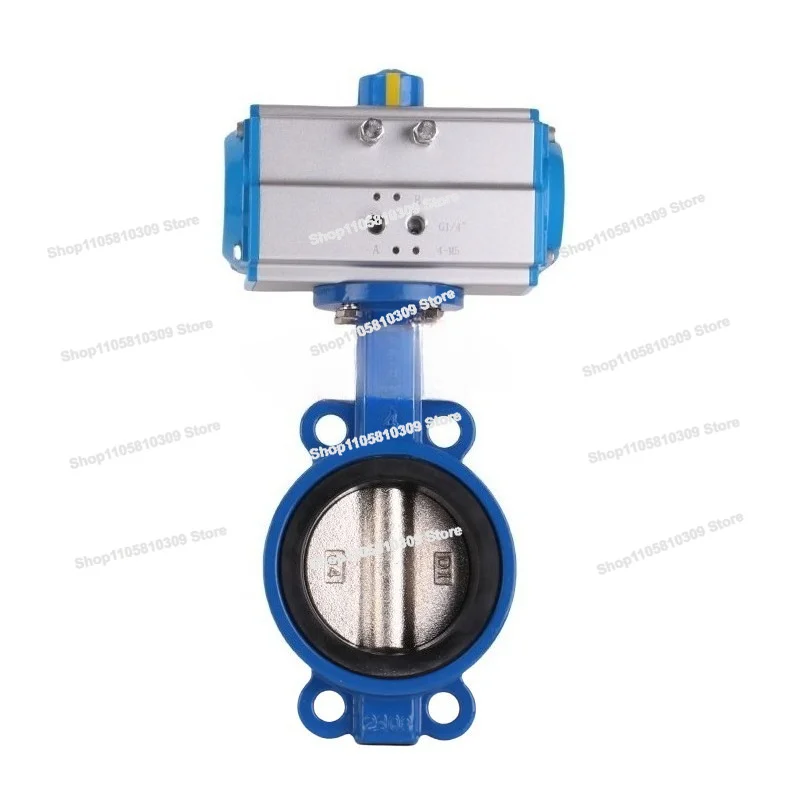 Pneumatic Wafer Butterfly Valve DN40 50 65 80 100 125 150 200 250 300 Pneumatic Valve