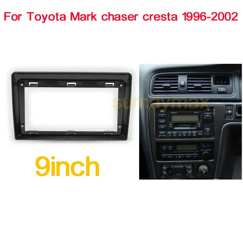 9 inch 2din Car Radio Fascia Panel for Toyota Mark II 1996-2001 Android Radio Dashboard Kit Face Plate Fascia Frame