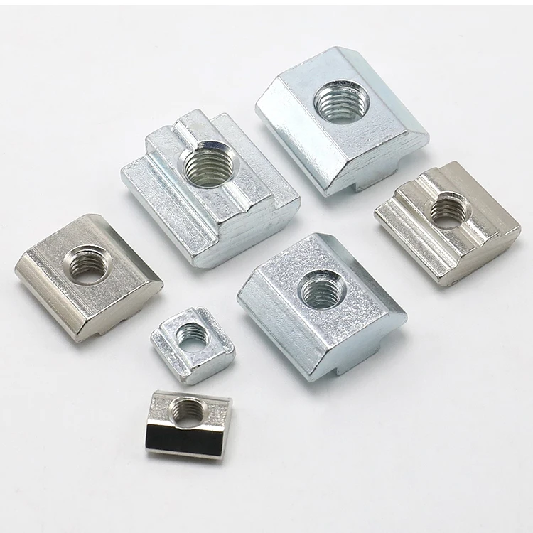 3DSWAY 5/10pcs M3 M4 M5 M6 2020 T Block Square Nuts T-Track Sliding Hammer Nut for Fastener Aluminum Profile 3D Printer Parts