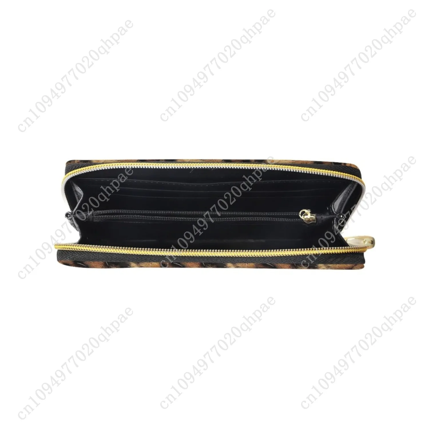 Leopard Women's Wallet Zip Around Purse PU Long Clutch with Credit Card Holder for Ladies