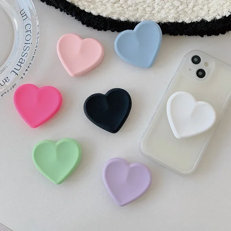 Ins Hearts Silicone Phone Grip Bracket for IPhone Samsung Xiaomi Huawei Universal Smartphones Stand Holder