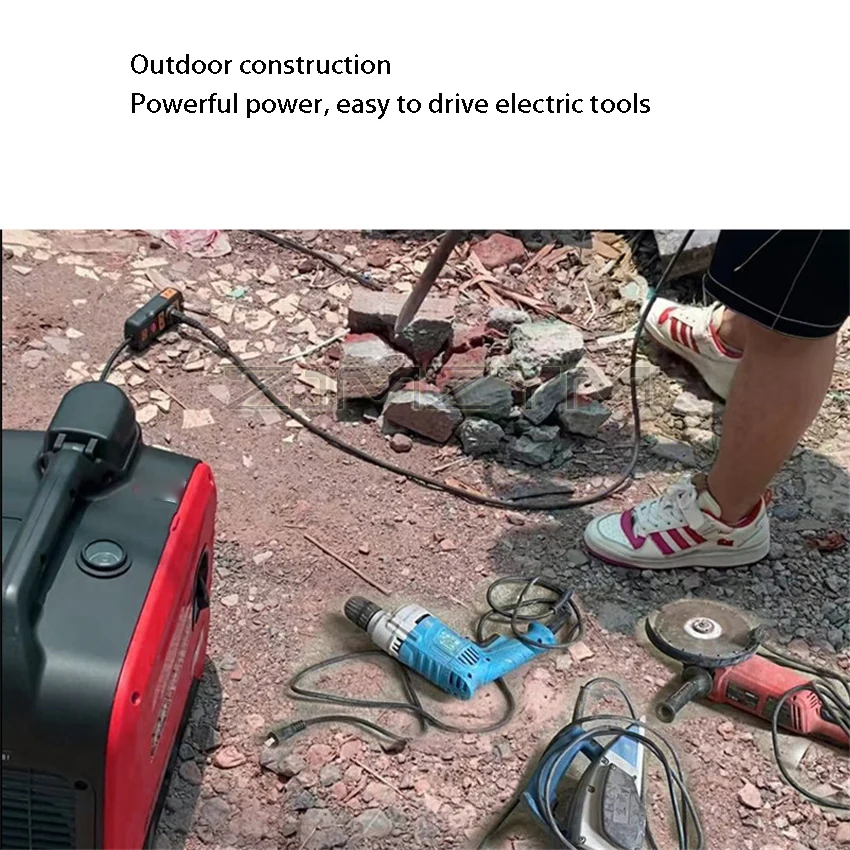 Small Generator 220V Silent Frequency Conversion Household Portable Mini Stall Outdoor Camping RV Portable