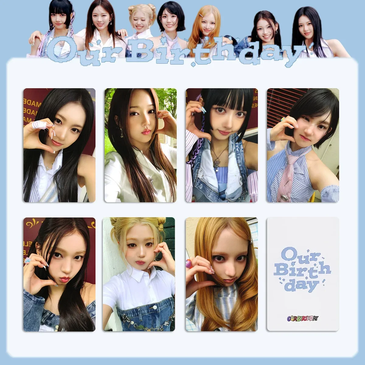 7Pcs/Set Idol OURBIRTHDAY New Album Our Birthday Lomo Cards Yu Shin Hye Won Guk Chorok Kirara Hye Jin Baby Achiraya Fan Gift
