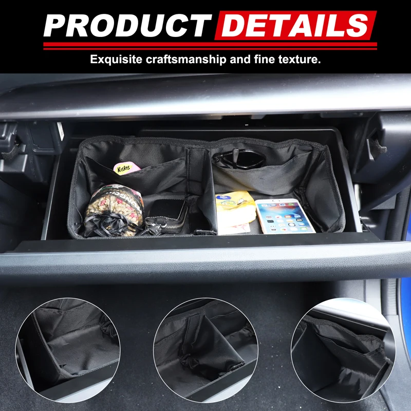 

For Subaru WRX Levorg 22-25 Oxford Cloth Car Center Console Glove Box Divider Storage Bag Organizer Box Interior Car Accessories