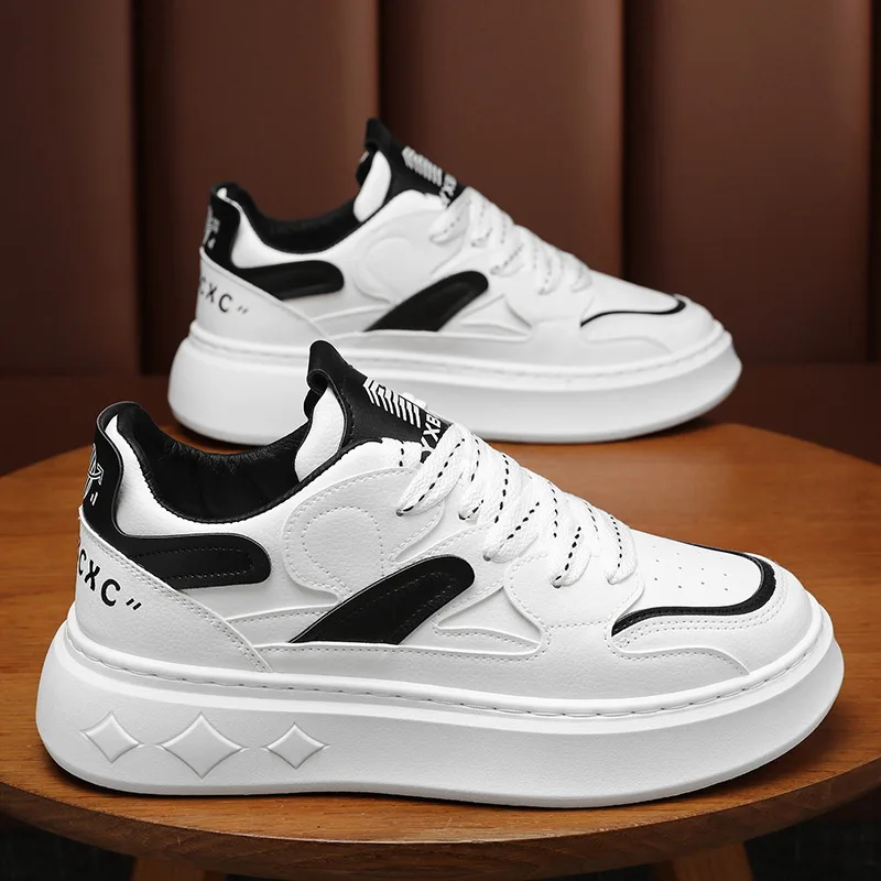 Heren Sneakers Casual Schoenen Heren Veter Platform Loopschoenen Tennistrainer Schoenen Voor Heren Outdoor Mannen Dikke Bodem Skate Schoen