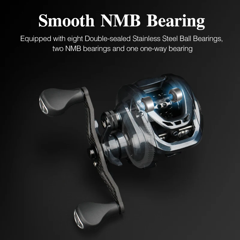 TSURINOYA Baitcasting Reel 7.1:1/11BB/7kg/182g DARK WOLF 150 Long Casting Reel Lure Fishing Reel Pesca Molinete Wheel Round Coil