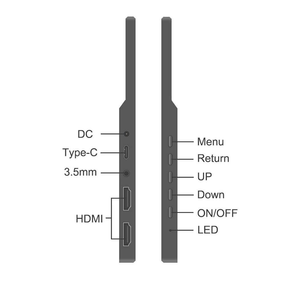 Imagem -04 - Monitor Secundário de Exibição Potável Alto-falante Embutido Hdmi para Tela de Computador Portátil 116 133 1366x768 60hz