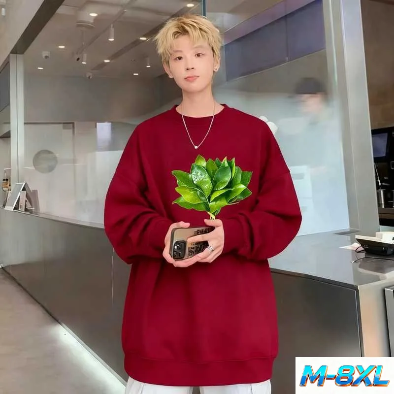 نقل أوراق الجريب فروت الكورية نمط كسول البلوز فضفاض كبير الحجم قميص رياضي الخريف الشتاء الدافئة أعلى ستار الزي #5