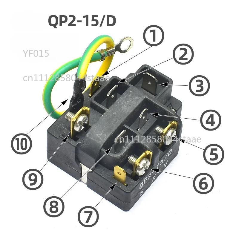 QP2-15/D 10 Pin Refrigerator Compressor Starter Relay Replacement Spare Parts