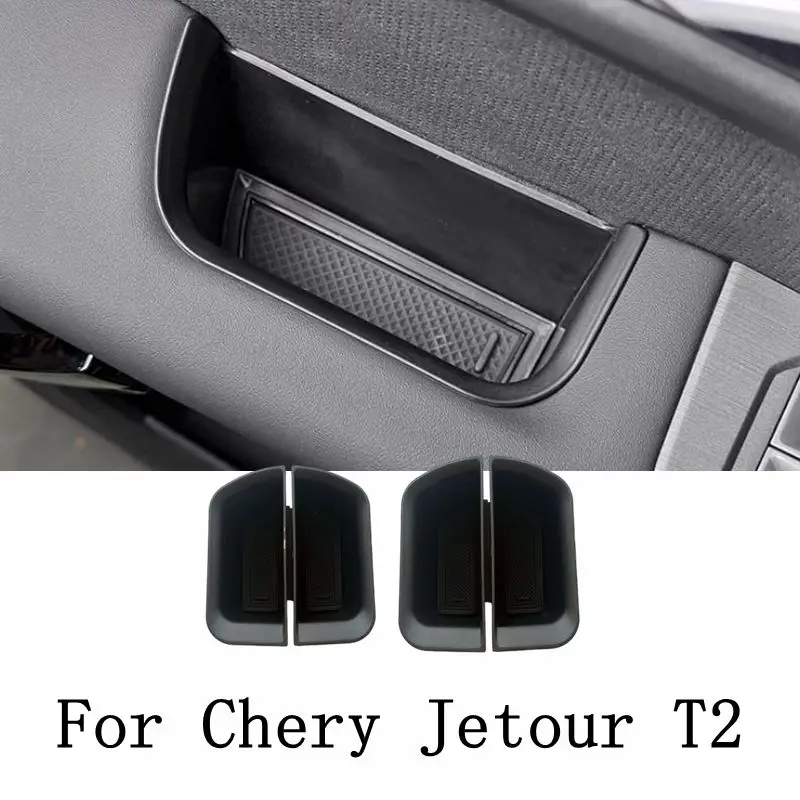 For Jetour T2 Traveler 2023 2024 Car Door Handrail Sort Out Storage Box Salon Interior Decoration Accessories 4Pcs