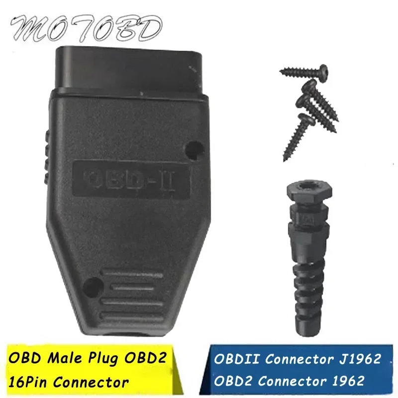 In Stock OBD Male Plug OBD2 16Pin Connector OBD II Adaptor OBDII Connector J1962 OBD2 Connector 1962