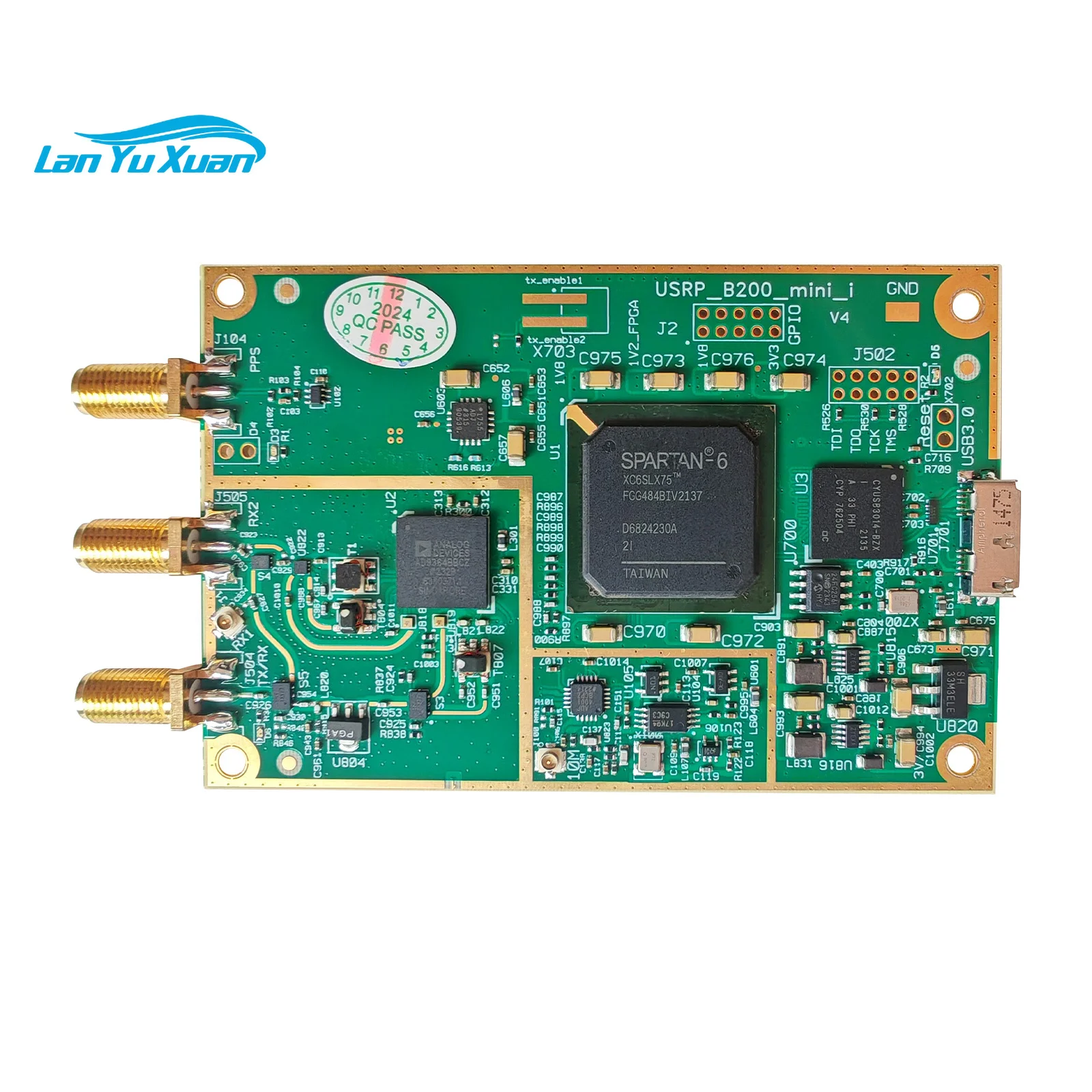 HamGeek 70M-6GHz SDR Transceiver Module High Precision Software Defined Radio Compatible with USRP B210