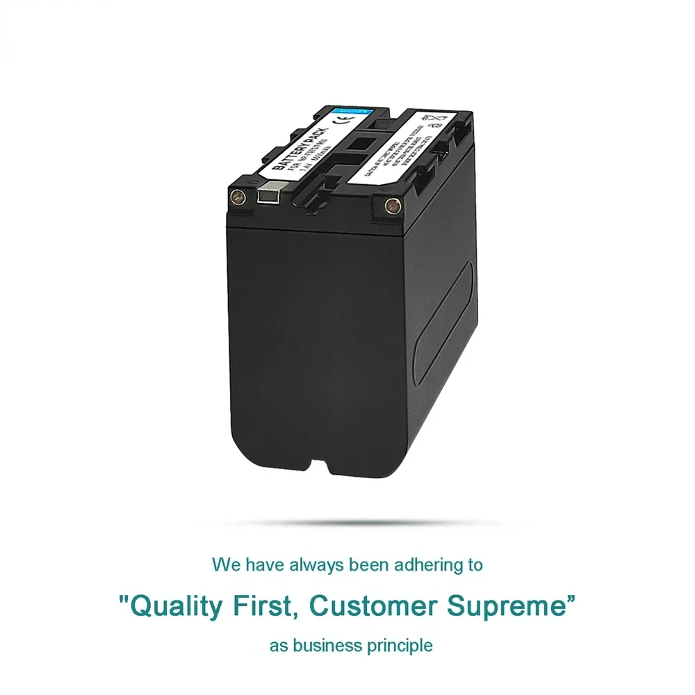 DuraPro NP-F970 NP-F960 Battery 6600mAh with Power Indicator+LED Dual Charger for LED Video Light,for Sony CCD-RV100 Camera