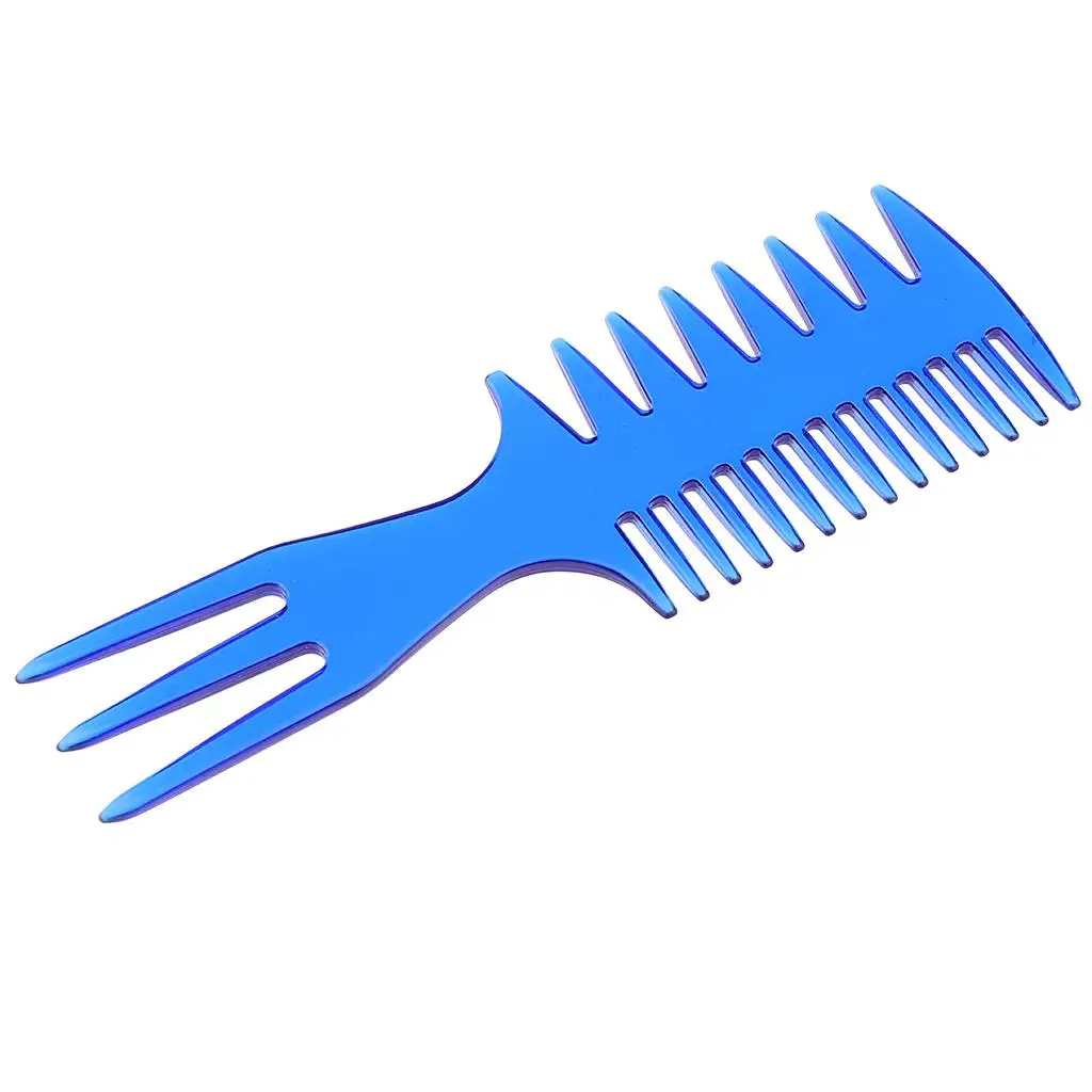 

Head Massage Brush Durable Blue Wide Tooth Barber Comb for Coloring and Highlighting Hairdresser Supplies for All Ages
