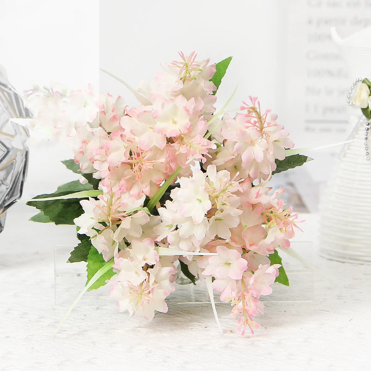 10pcs Artificial Hyacinth Flowers For Decorations Branch Flores Home Wedding Decoration Artificielle Hyacinth Violet Flowers